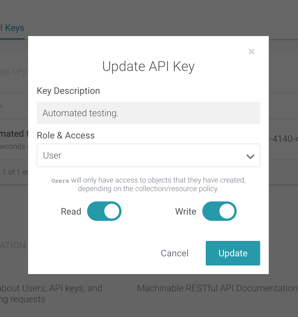 edit api keys